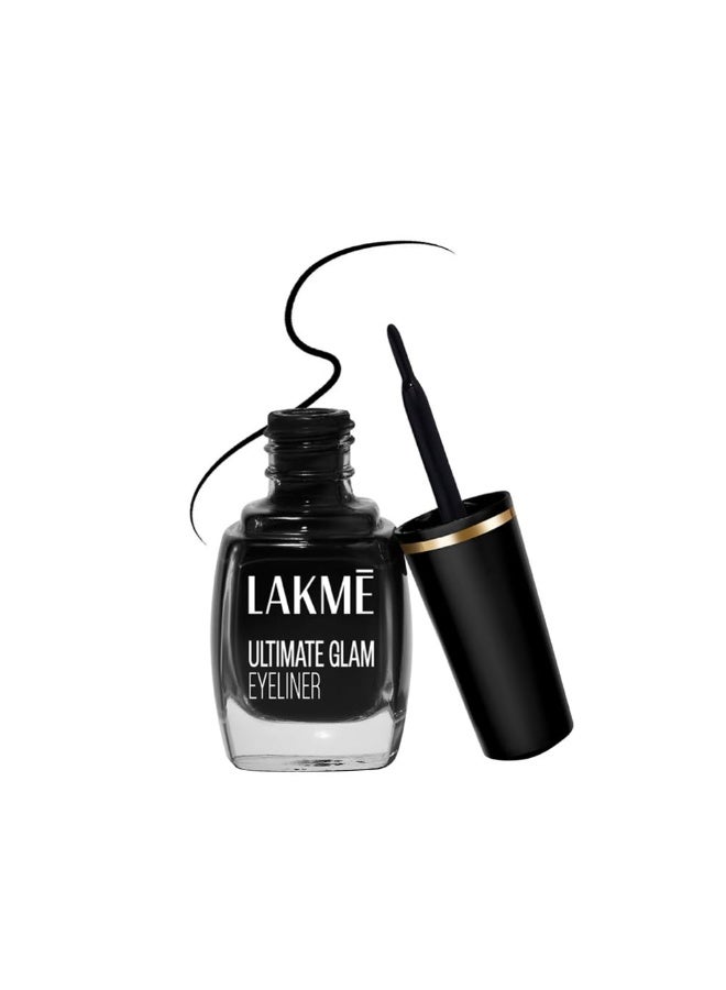 Lakme Insta Liquid Eye Liner, Black, Long Lasting Waterproof Liner with Brush for Even Strokes - Smudge Proof Eye Makeup, Does Not Fade, 9 ml - Image 1