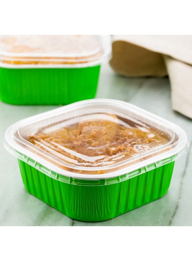 Restaurantware LIDS ONLY: Flat Lids For 10 Ounce Disposable Ramekins, 100 Square Lids For Creme Brulee Disposable Cups - Clear Plastic Lids For Disposable Baking Cups, Baking Cups Sold Separately - Image 3