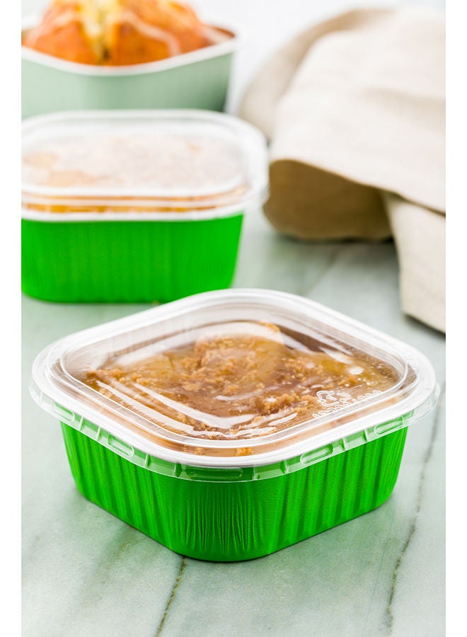 Restaurantware LIDS ONLY: Flat Lids For 10 Ounce Disposable Ramekins, 100 Square Lids For Creme Brulee Disposable Cups - Clear Plastic Lids For Disposable Baking Cups, Baking Cups Sold Separately - Image 5