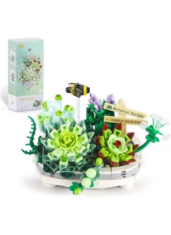 Y&D Mini Bricks Bonsai Model Simulation Succulent Plant Set, Creative DIY Flower Particle Botanical Collection Construction Building Blocks Toy  - Image 1