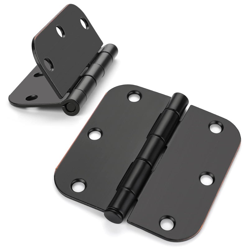 Haidms 18 Pack Oil Rubbed Bronze Door Hinges 3.5 Inch Brushed Bronze Interior Door Hinges with 5/8" Radius Corner Removable Pin - Image 1