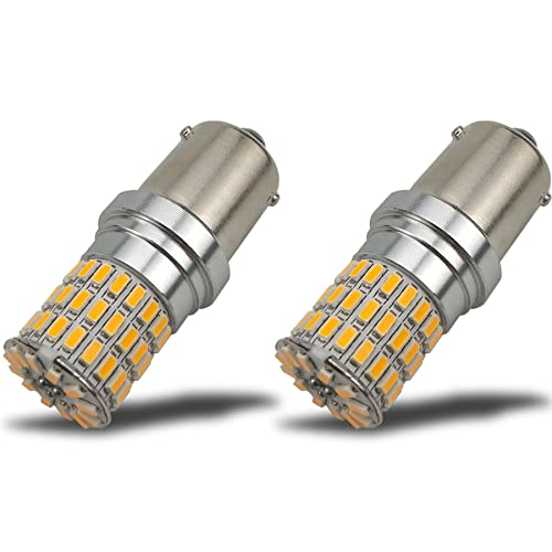 iBrightstar Newest 9-30V Extremely Bright 7507 PY21W BAU15S 2641A LED Bulbs Replacement for Turn Signal Lights, Amber Yellow - Image 1