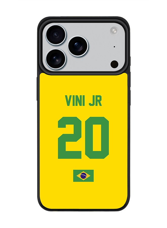 Stylizedd iPhone 17 Pro Case, [Compatible with MagSafe] Slim Magnetic cover Phone Case iPhone 17 Pro -Football - Brazil,  Vini Jr - Image 1