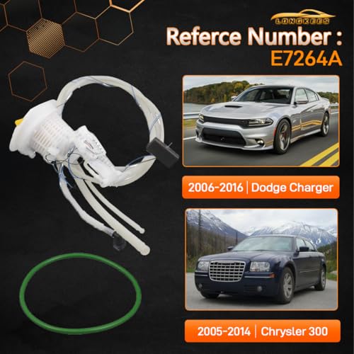 LONGKEES Electric Fuel Pump Assembly FIT Dodge Charger 2006–2016, Challenger 2009–2014, Chrysler 300 2005–2014, Magnum 2005–2008 – Replace OE# E7264A, SP7088M, P76662M - Image 2