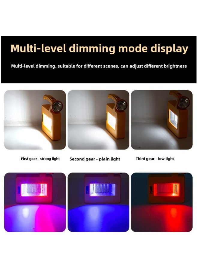 كشاف LED متعدد الوظائف خارجي مقاوم للماء وشحن بالطاقة الشمسية، مصباح يدوي قوي، فانوس تخييم محمول، اللون: V19-solar Flashlight Model (100w) - Image 5