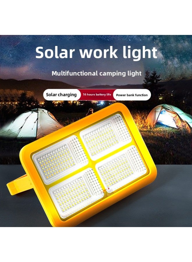 كشاف LED متعدد الوظائف خارجي مقاوم للماء وشحن بالطاقة الشمسية، مصباح يدوي قوي، فانوس تخييم محمول، اللون: V19-solar Flashlight Model (100w) - Image 3