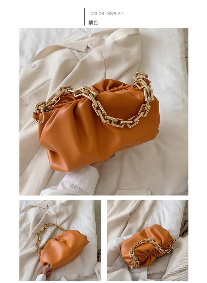 SHAKA Underarm Small Bag Women's New Korean Style Fashionable Elegant Cloud Bag Internet Celebrity All-match Chain Pleated Shoulder Bag - Image 1