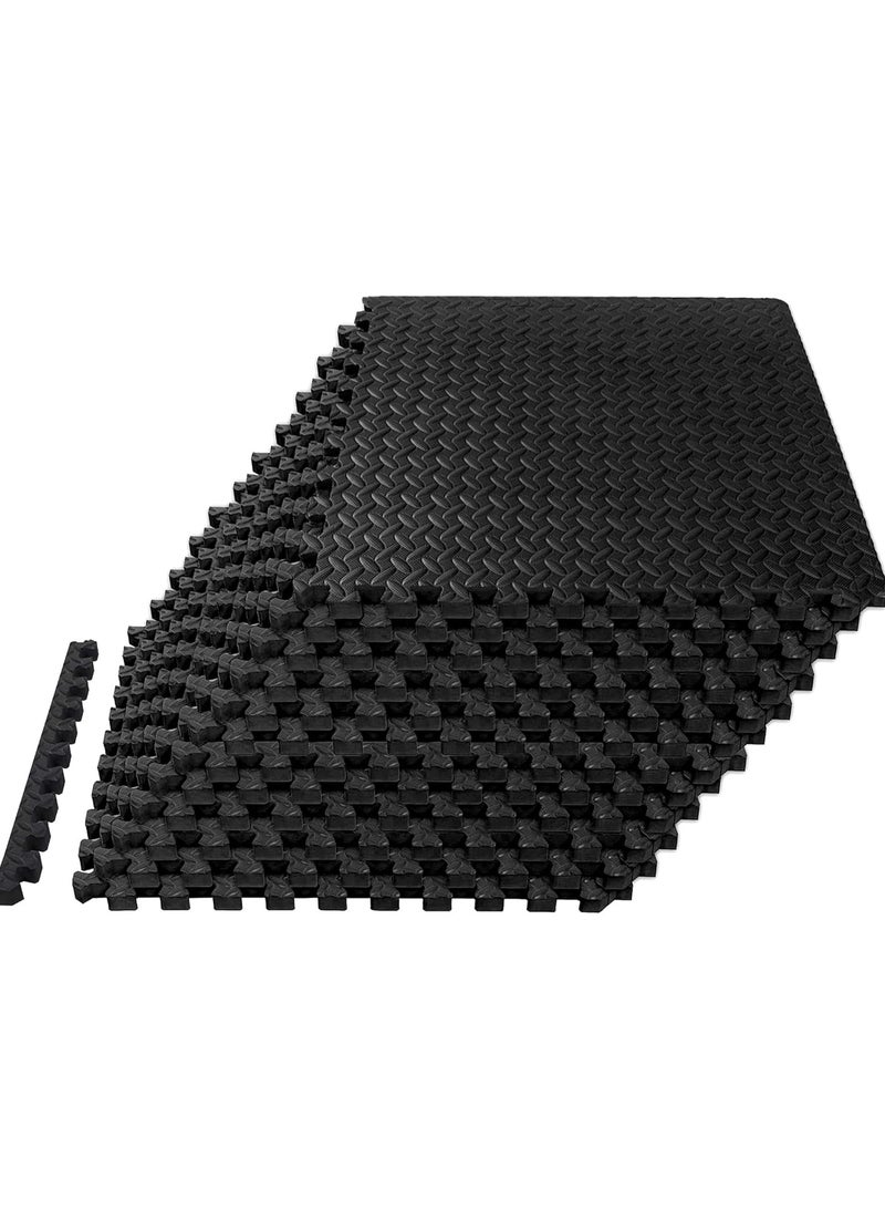 Mat Block Interlocking Foam Tiles Puzzle Mats for Floor 48 SQ FT, 1/2 inch, 12 Tiles, EVA Gym Mat Flooring Exercise Equipment Mat for Home Gym Equipment - Image 1