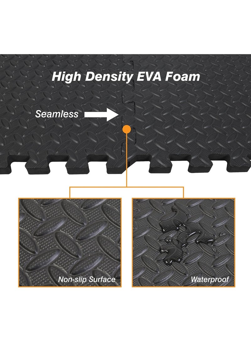 Mat Block Interlocking Foam Tiles Puzzle Mats for Floor 48 SQ FT, 1/2 inch, 12 Tiles, EVA Gym Mat Flooring Exercise Equipment Mat for Home Gym Equipment - Image 4