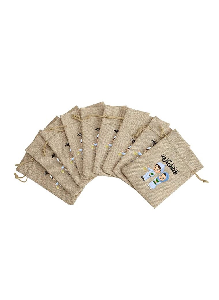 PRINTSHOP4ME - 12 Pcs of Haq Al Laila Bags as Perfect Candy Goody Bags to Kids For Haq Al Laila Party - Image 1