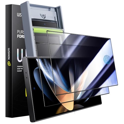 WSKEN for Samsung Galaxy S24 Ultra Privacy Screen Protector Tempered Glass 24 AntiSpy Zero Bubble Auto DustRemove Support Fingerprint Unlock Anti Glare HD 9H 68 inch 2 Pack - Image 1
