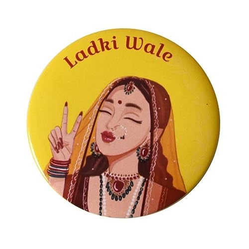 Papboo Ladki Wale, Team Groom Glossy Finished Wedding Badges (Multicolor, 54 Mm) Pack of 15 - Image 5