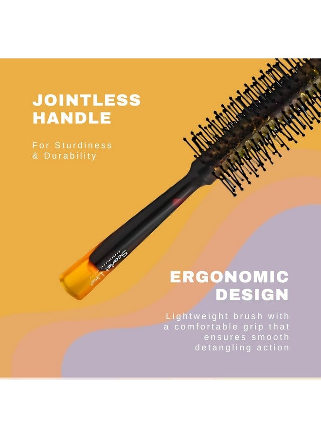 سكارليت لاين فرشاة شعر احترافية لامعة متوسطة الحجم ذات رأس كروي وشعيرات نايلون بمقبض مضاد للانزلاق للرجال والنساء - Image 3