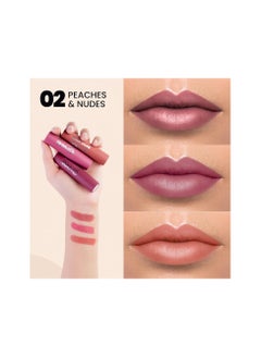 Mars MARS Matte Box Set of 3 Lipsticks for Women | Long-Lasting | Smooth Finish | Moisturising | One Swipe Pigmentation | (3x3.2 gm) (02-Peaches & Nudes)  - Image 2