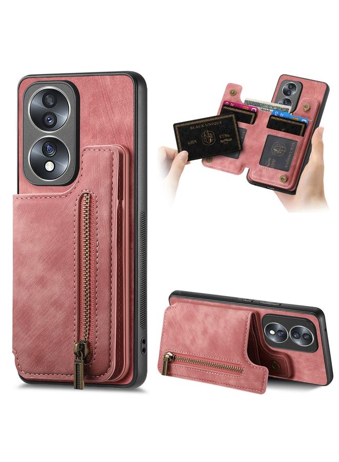 اس-توب جراب خلفي بسحاب من الجلد لهاتف Honor 70 - Image 1