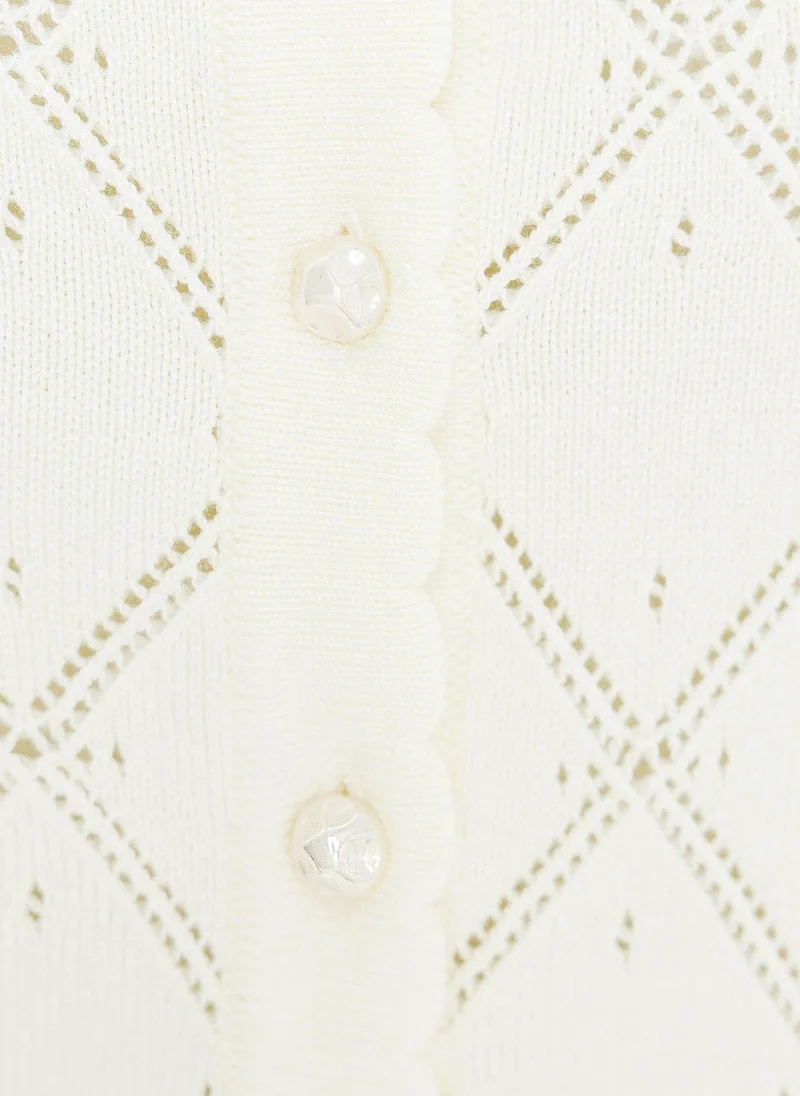 Lichi  Knitted cardigan with short sleeves for Women | Best Price UAE