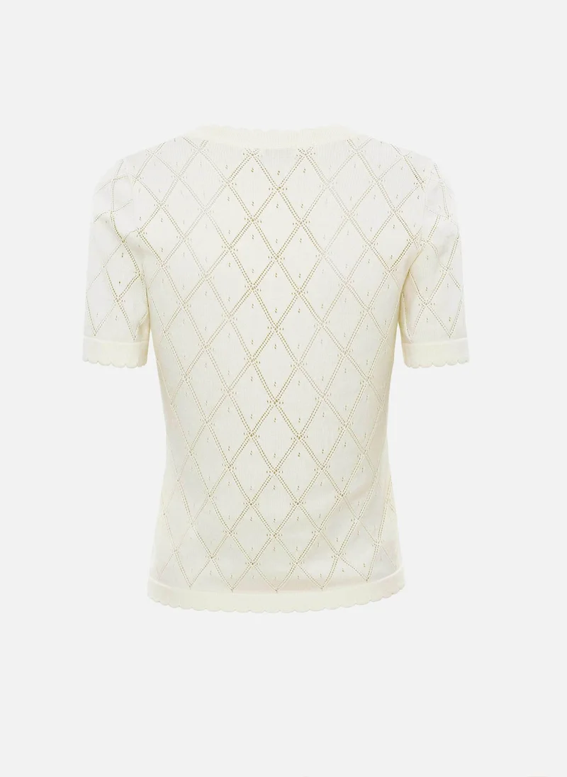 Lichi  Knitted cardigan with short sleeves for Women | Best Price UAE