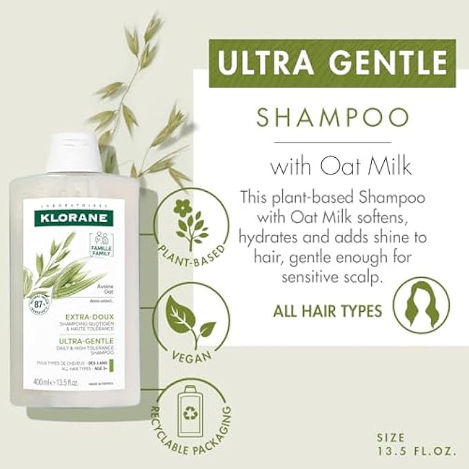 Klorane OAT MILK SHAMPOO FREQUENT USE 400 ML - Image 2