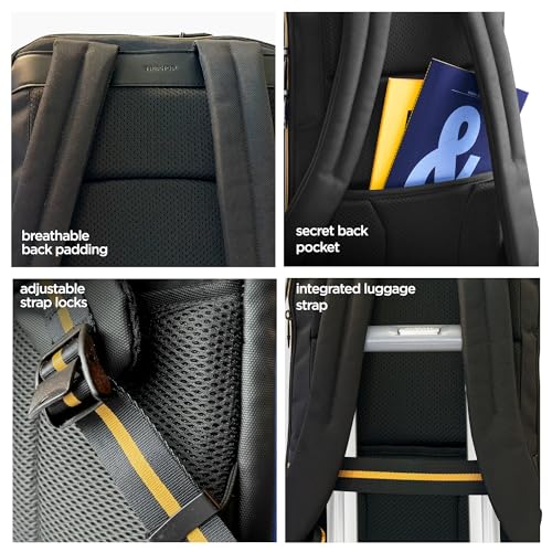 Nu Republic Voyager Drift Backpack for Men Women Office Casual 18-inch Laptop Bag Water-Resistant Multi-Pockets Sleek Smart College Backpack with Dual USB Port (Black) - Image 4