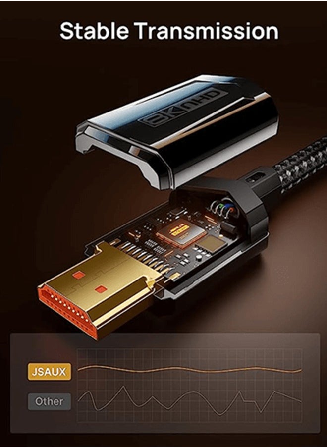 جساوكس كابل HDMI 8K طول 5 متر سرعة 48 جيجا يدعم 4k عند 120 هرتز و8K عند 60 هرتز - CV0046  - Image 5