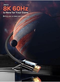 JSAUX JSAUX 1pack 8K@60Hz HDMI to HDMI Zinc Alloy Cable 5 m cv0046 BLACK  - Image 2
