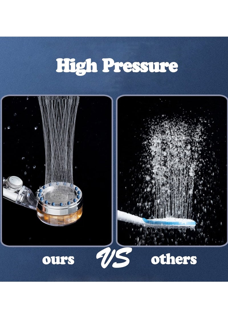 Excefore Shower Head, Shower Head with Hose, Handheld Turbocharged Pressure Propeller Shower, Turbo Spa Massage Shower Head - Image 5