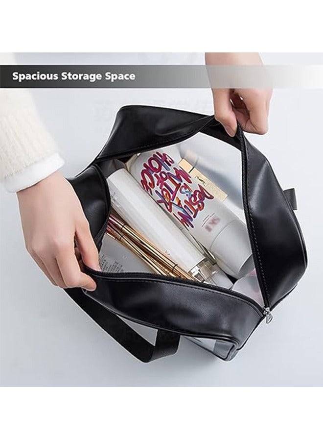 Premium Waterproof Travel Toiletry Bag -Waterproof Makeup Bag -Makeup Travel Bag Essentials -Travel Toiletry Bag -Makeup Bag Organizer- Large Capacity, Translucent Privacy Design And Durable PVC - Great For Hajj, Family Travel And Outdoor Use - Image 2