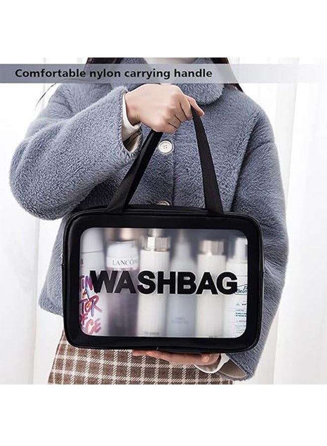 Premium Waterproof Travel Toiletry Bag -Waterproof Makeup Bag -Makeup Travel Bag Essentials -Travel Toiletry Bag -Makeup Bag Organizer- Large Capacity, Translucent Privacy Design And Durable PVC - Great For Hajj, Family Travel And Outdoor Use - Image 4