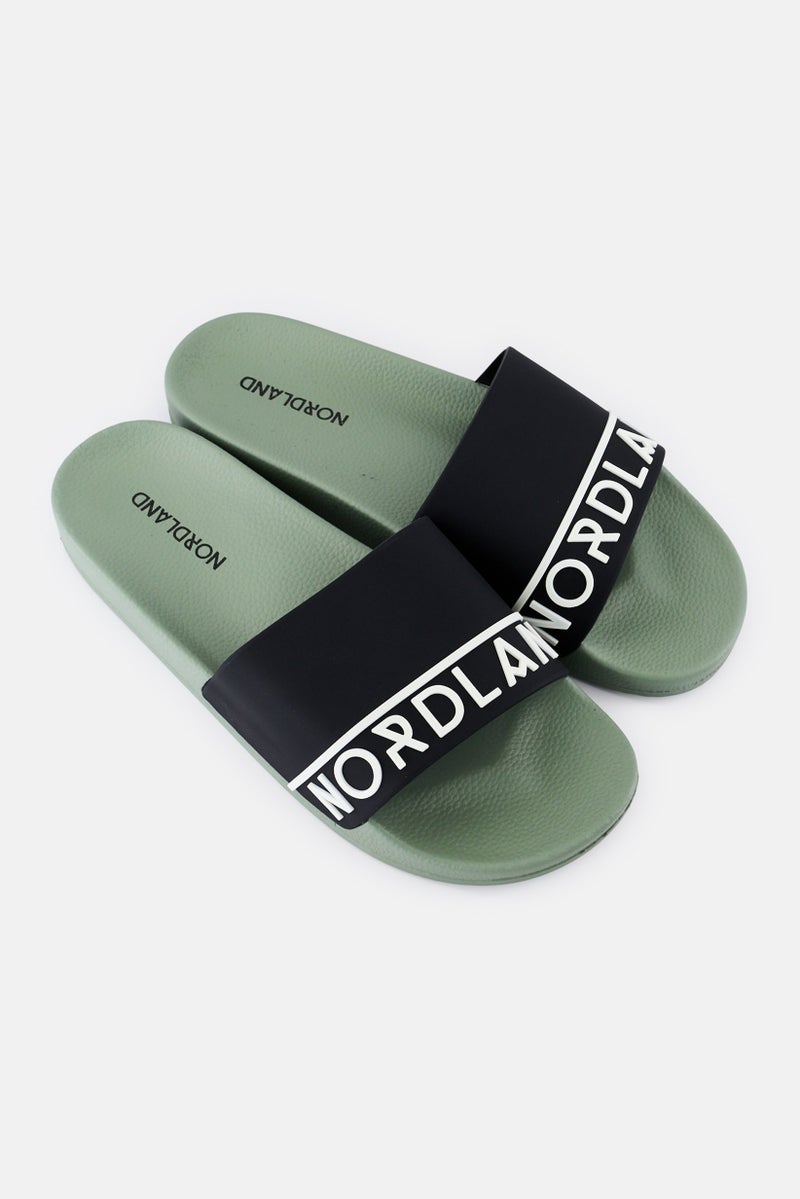 Nordland Men Brand Logo Slip On Slides, Multicolor  - Image 2