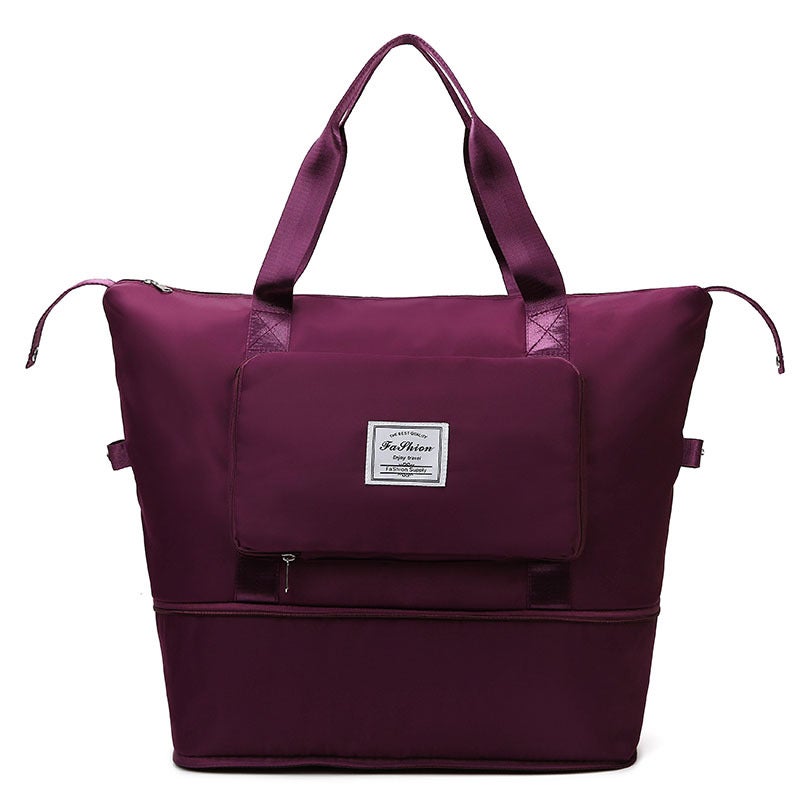 Generic Travel Bag Fitness Bag Waterproof Travel Bag Foldable Handbag Boarding Bag Outdoor Luggage Storage Bag Large - Image 3
