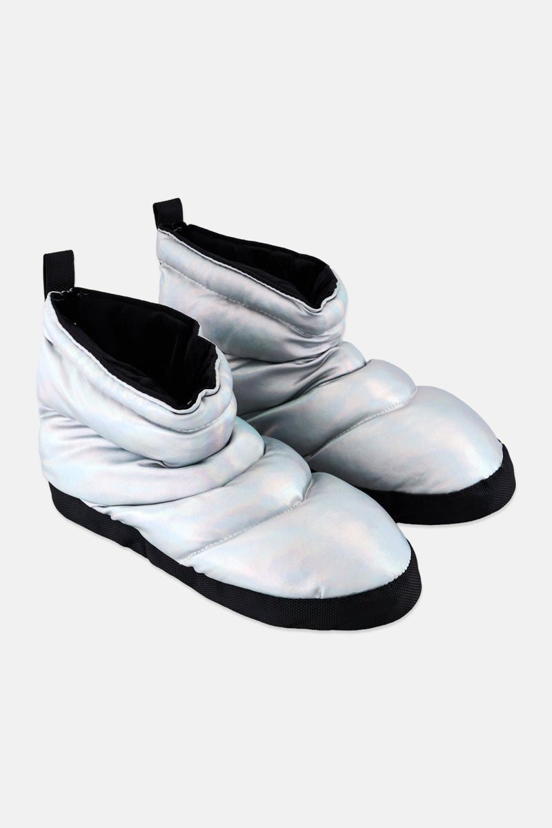 Capezio Kids Boy Slip On Quilted Boots, Metallic Silver Metallic  - Image 1