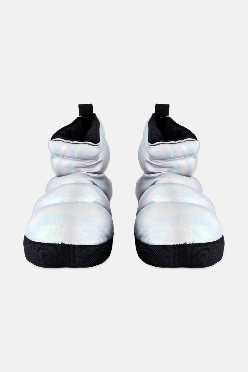 Capezio Kids Boy Slip On Quilted Boots, Metallic Silver Metallic  - Image 3