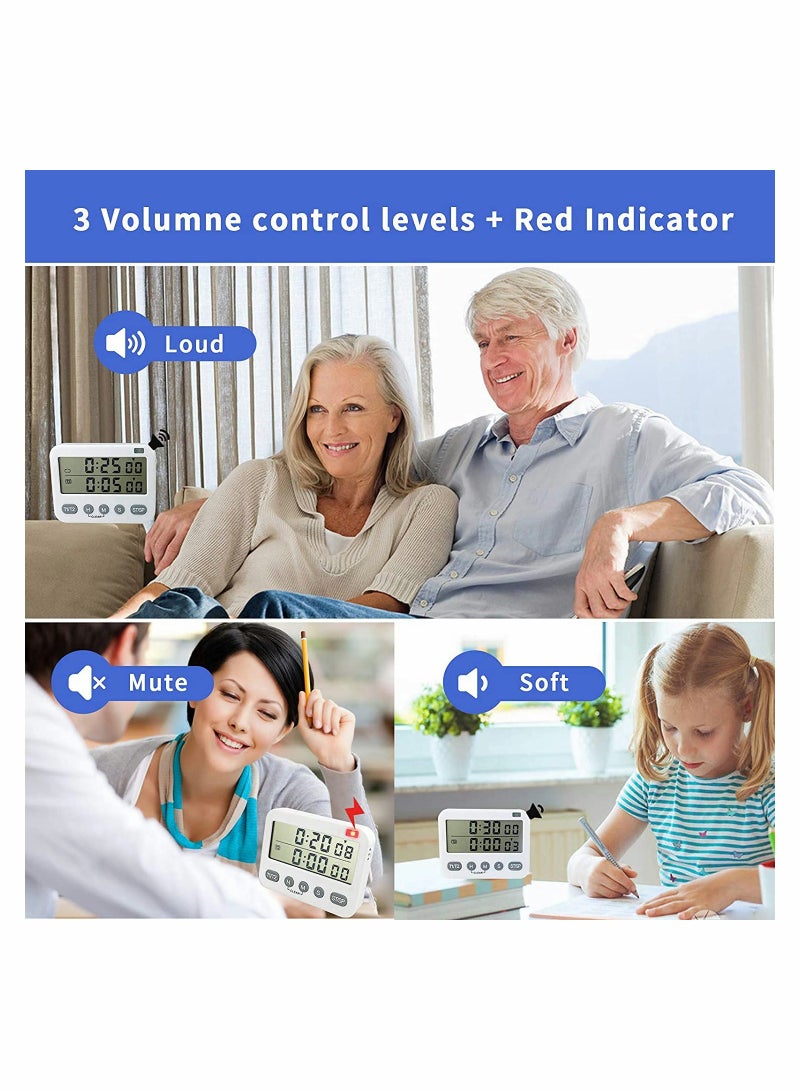 KASTWAVE 2 in 1 Kitchen Timer, Digital Kitchen Timer,24-Hours Digital Timer - Image 4