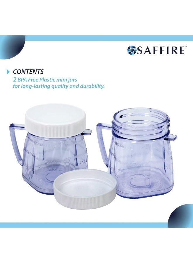 SAFFIRE Replacement Mini 1-cup Plastic Jar by Saffire, fits most Oster Blenders (2 Pieces) - Image 4