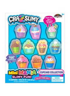 CRA-Z-SLIMY Cra-Z-Slimy Cupcake Collection Mini Mania Slimy Fun! Slime (Pack of 10)  - Image 1