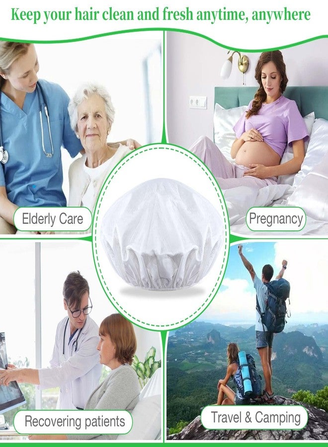 Med Shampoo Caps No Rinse Waterless Hair Washing Shower Caps 12 Packs for Elderly, Women, Hospital, Camping - Image 5