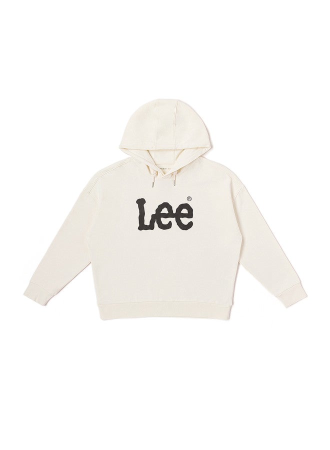 LEE Mall Same Style Oversize Large Logo Print Women's Hooded Sweatshirt Loose Casual - Image 2
