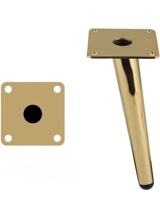 4 Pcs Gold Furniture Legs, 10 cm, Glossy Gold Sofa Legs, Cabinet Legs, Wardrobe Legs, Dresser & Nightstand Legs with Mounting Screws - Image 3