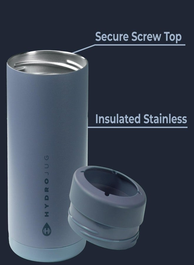 إبريق مائي حافظة مشروبات هيدرو جاج القياسية - كوب معزول 2 في 1 - حامل علب من الفولاذ المقاوم للصدأ بقاعدة مطاطية مانعة للانزلاق - غطاء لولبي - آمن للغسل في غسالة الأطباق - 16 أونصة، كاسكيد - Image 3