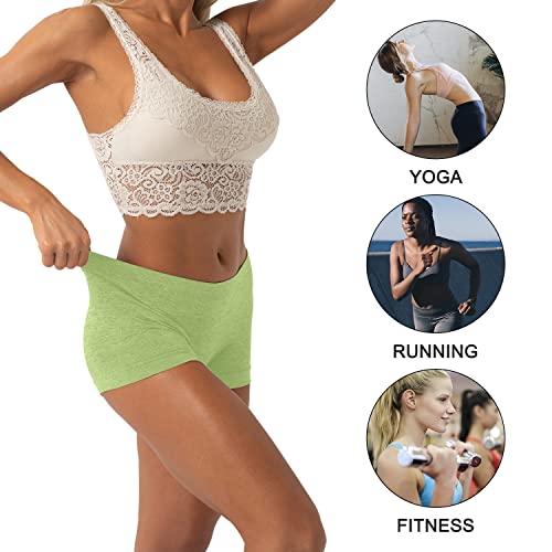R RUXIA Women's Boyshorts Underwear Seamless Boy Shorts Panties Soft Stretch Boxer Briefs 5 Packs(Regular & Plus Size) - Image 3