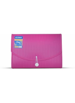 Maxi Expansion File 13 Grids With String Pink 13 Pockets Expanding Folders Store Your Documents And Are Easy To Carry  - Image 1