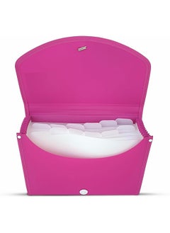 Maxi Expansion File 13 Grids With String Pink 13 Pockets Expanding Folders Store Your Documents And Are Easy To Carry  - Image 2