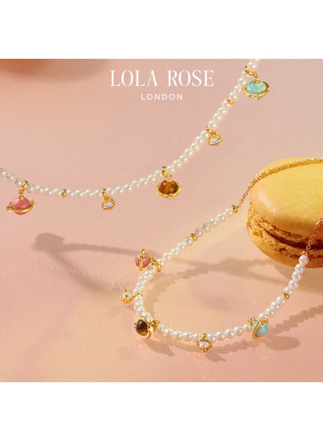 LOLA ROSE قلادة لولا روز المركزية للشمس للنساء، قلادة لؤلؤ، هدية مهرجان تشيشي، هدية عيد الحب، هدية عيد ميلاد للنساء، هدية تشيشي - Image 3