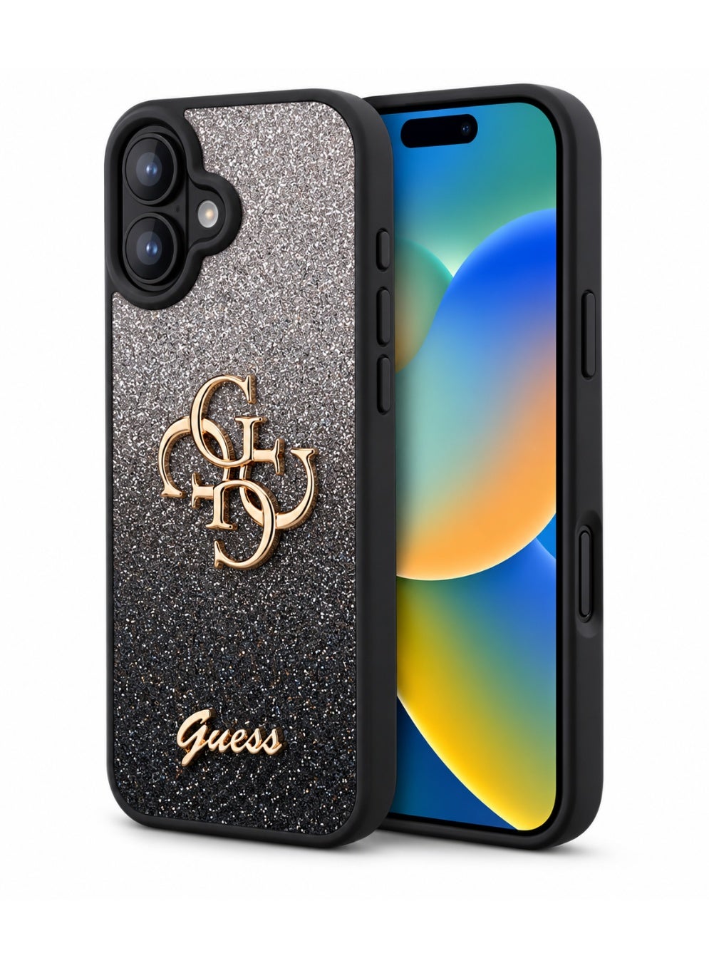 جيس Guess Luxury Glitter Back Case For iPhone 16