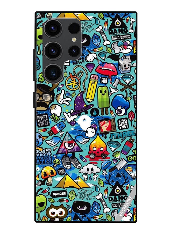 VR CREATIVE Protective Case Cover For Samsung Galaxy S24 Ultra Coooloie Design Multicolour - Image 1