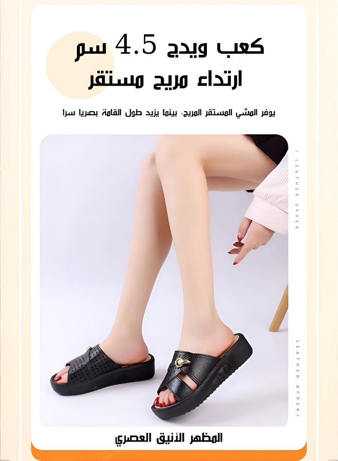 Elegant Wedge Sandal: Soft & Comfortable for Discreet Height Boost - Image 3