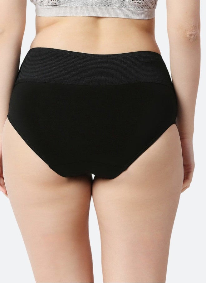 Red Rose RedRose Pack of 2 Mid Rise Comfortable Broad Belt Tummy Briefs in Blue and Maroon - Image 5