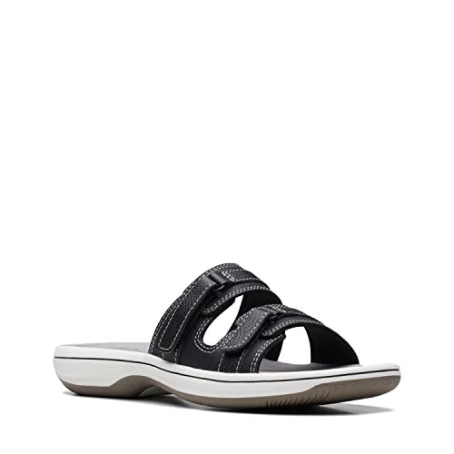 Clarks Women's Breeze Piper Slide Sandal, Black, 9 - Image 3