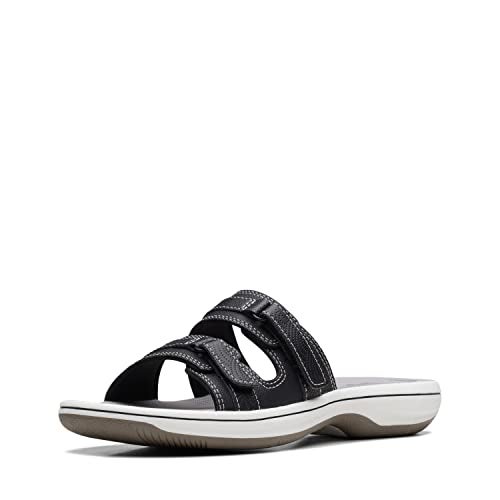 Clarks Women's Breeze Piper Slide Sandal, Black, 9 - Image 1