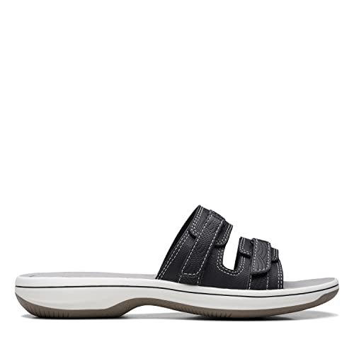 Clarks Women's Breeze Piper Slide Sandal, Black, 9 - Image 2